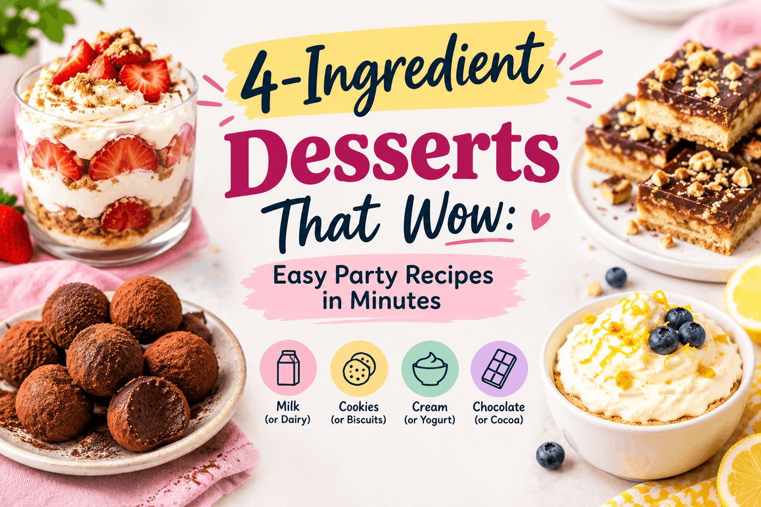 4-Ingredient Desserts That Wow: Easy Party Recipes in Minutes