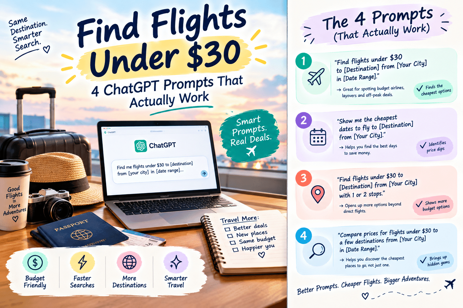 Find Flights Under $30: 4 ChatGPT Prompts That Actually Work