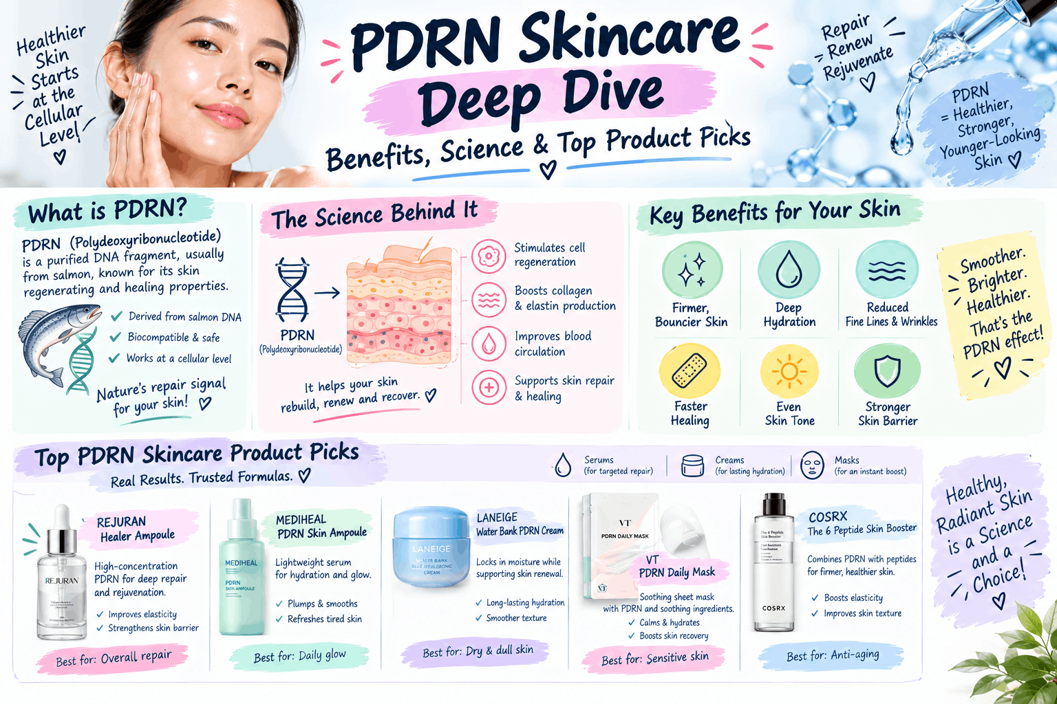 PDRN Skincare Deep Dive: Benefits, Science & Top Product Picks