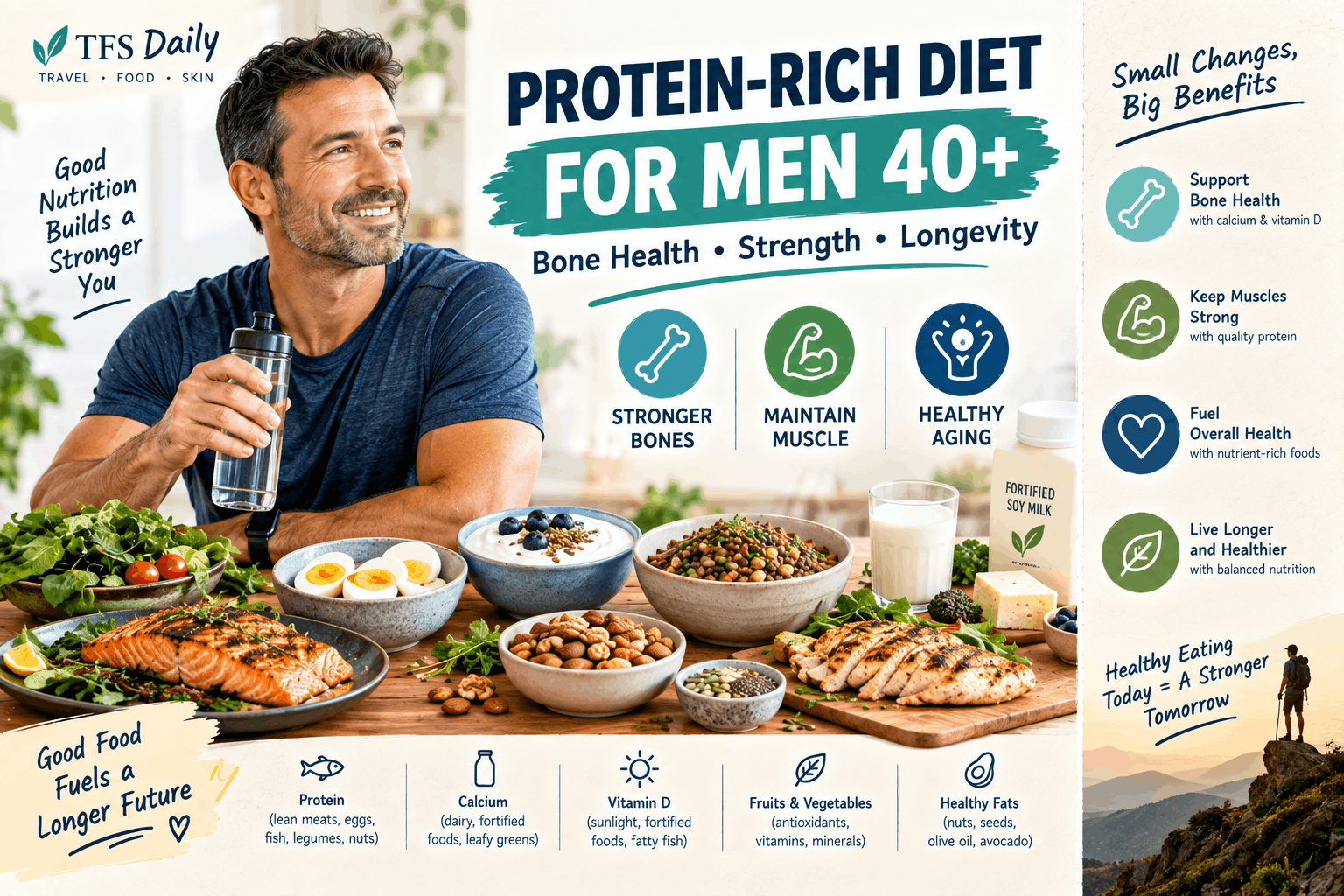 Protein‑Rich Diet for Men 40+: Boost Bone Health & Longevity
