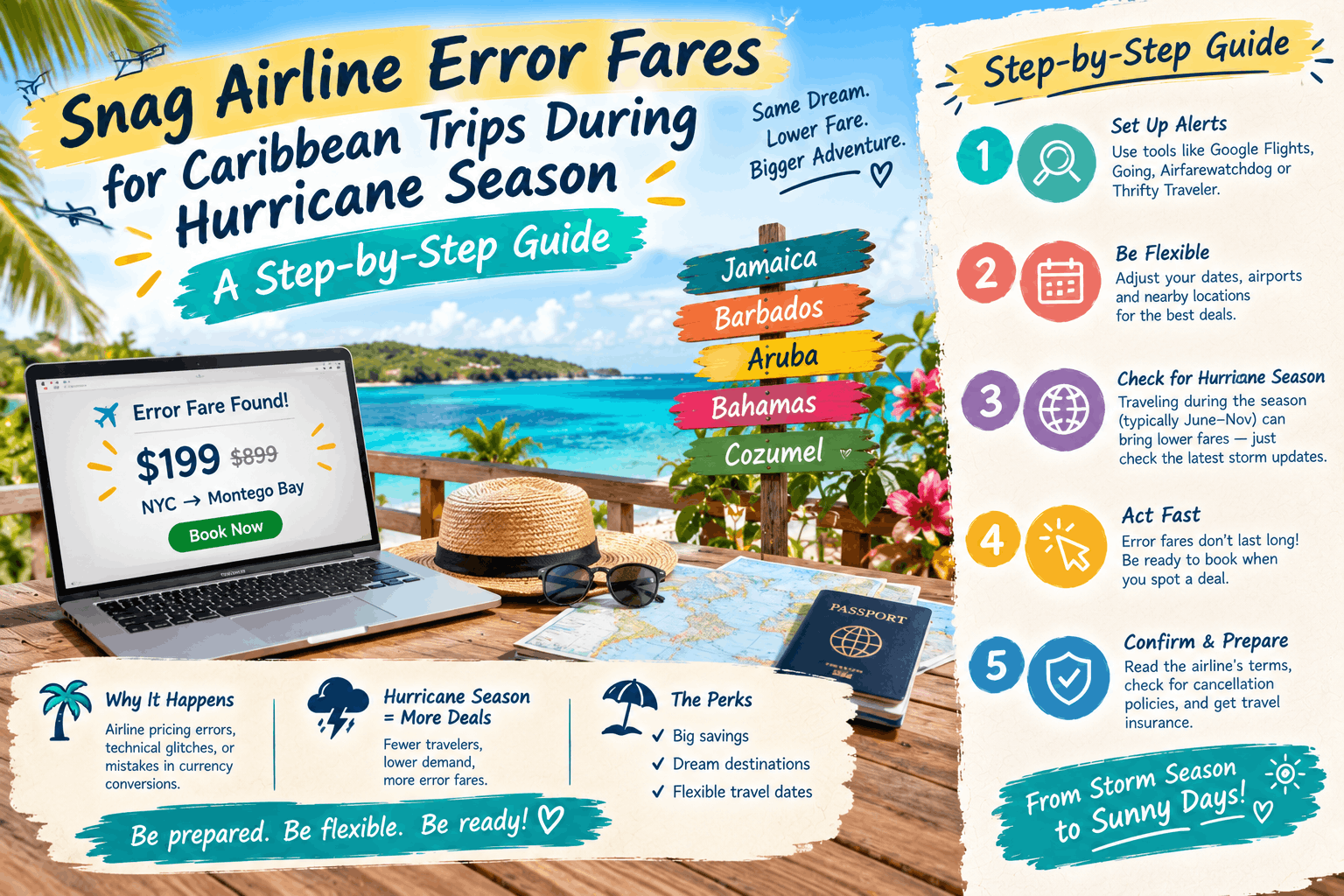 Snag Airline Error Fares for Caribbean Trips During Hurricane Season – A Step‑by‑Step Guide