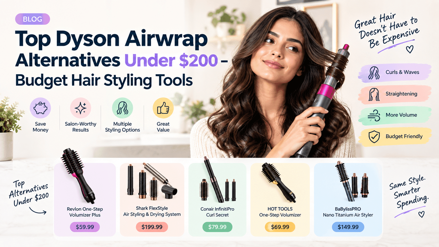 Top Dyson Airwrap Alternatives Under $200 – Budget Hair Styling Tools