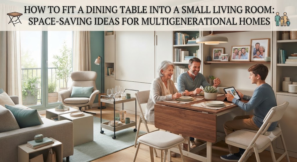 How to Fit a Dining Table into a Small Living Room: Space‑Saving Ideas for Multigenerational Homes