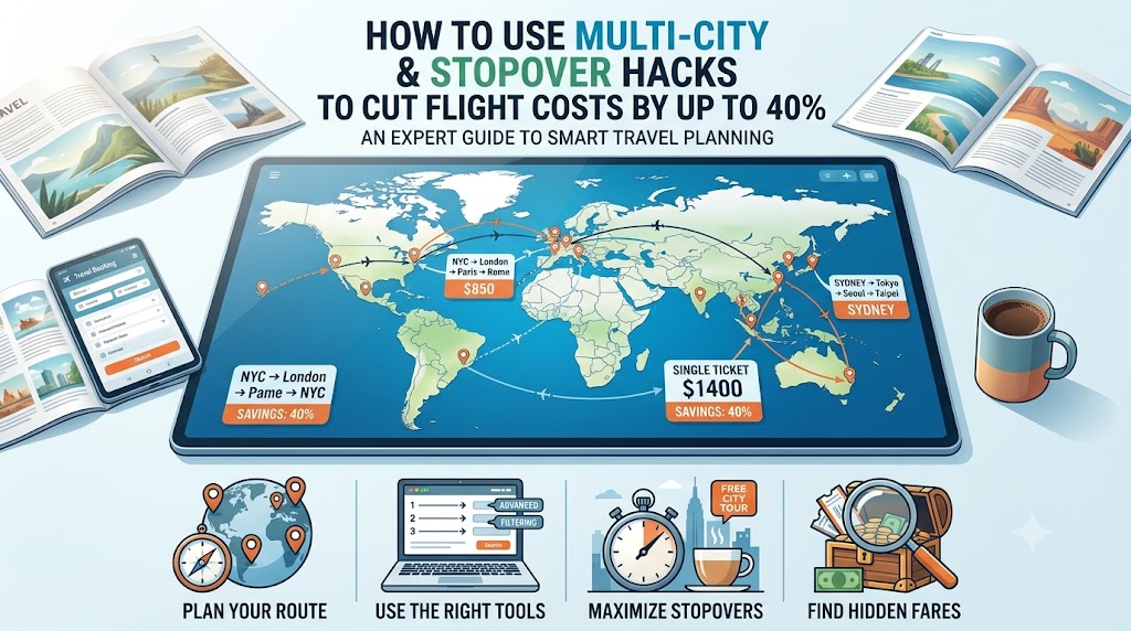 How to Use Multi‑City & Stopover Hacks to Cut Flight Costs by Up to 40%
